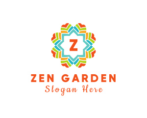 Colorful Flower Lantern Festival logo design