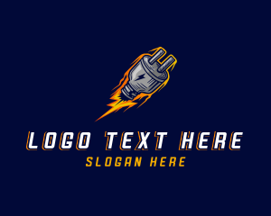 Voltage - Electric Lightning Plug logo design