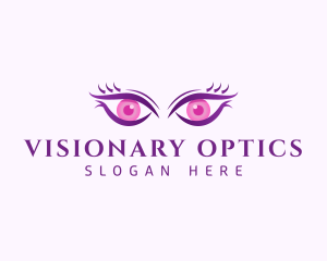Optometry - Feminine Eyes Beauty logo design