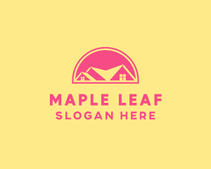 Pink Residential House logo design