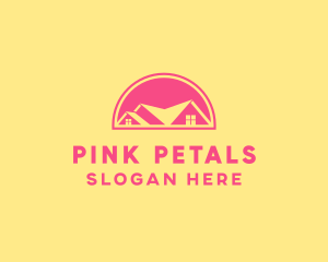 Pink Residential House logo design