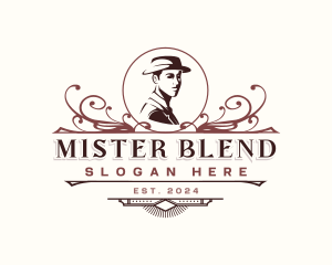 Mister - Gentleman Fedora Hat logo design