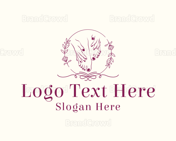 Floral Nail Salon Logo