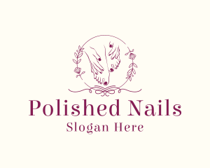 Nail - Floral Nail Salon logo design