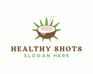 Healthy Coconut Drink logo design