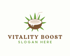 Healthy - Healthy Coconut Drink logo design