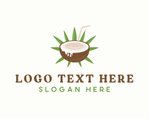 Straw - Healthy Coconut Drink logo design