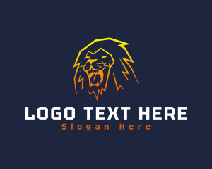 Simba - Electric Feline Lion logo design