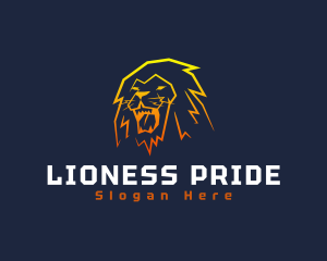 Electric Feline Lion logo design