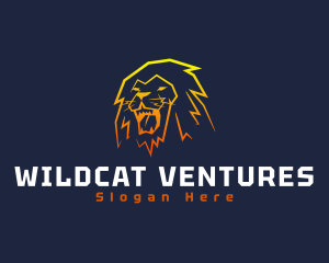 Electric Feline Lion logo design