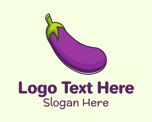 Purple Eggplant Vegetable Logo