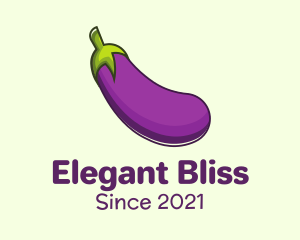 Violet - Purple Eggplant Vegetable logo design