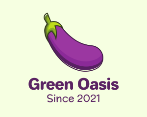 Purple Eggplant Vegetable logo design