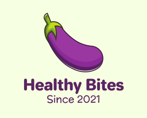 Purple Eggplant Vegetable logo design