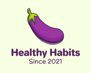 Purple Eggplant Vegetable logo design