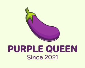 Purple Eggplant Vegetable logo design