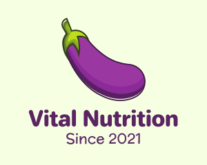 Purple Eggplant Vegetable logo design