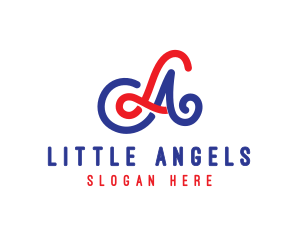 American Swirl Stroke logo design