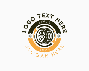 Roadside Assistance - Wheels Repair Mechanic logo design