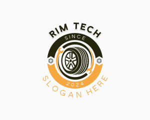 Wheels Repair Mechanic logo design