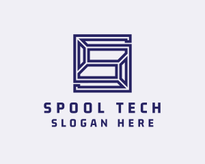 Geometric Cyber Tech logo design