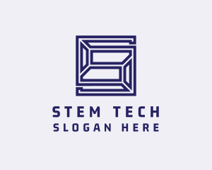 Geometric Cyber Tech logo design