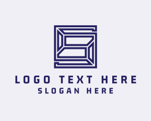 Letter S - Geometric Cyber Tech logo design