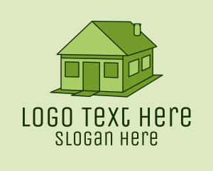 House Hunting - Green House Property logo design