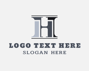 Court - Legal Firm Corporation Letter H logo design