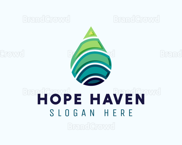 Clean Water Droplet Logo