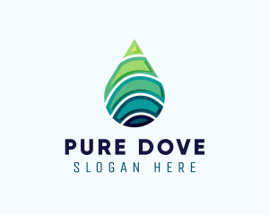 Clean Water Droplet logo design