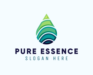 Pure - Clean Water Droplet logo design