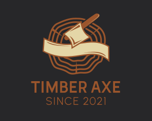 Lumberjack Axe Wood  logo design