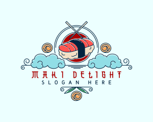 Maki - Sushi Chopsticks Oriental logo design