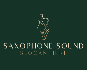Saxophone Instrument  Musician logo design