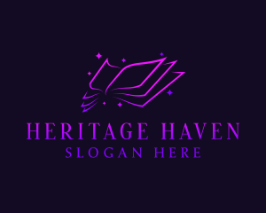 History - Literature Library Book logo design