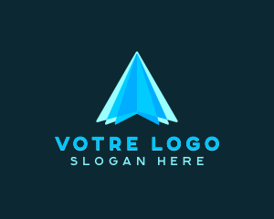 Logistics - Plane Courier Forwarding logo design