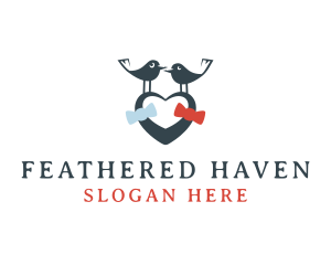 Birdwatching - Lovebird Heart Pet Shop logo design