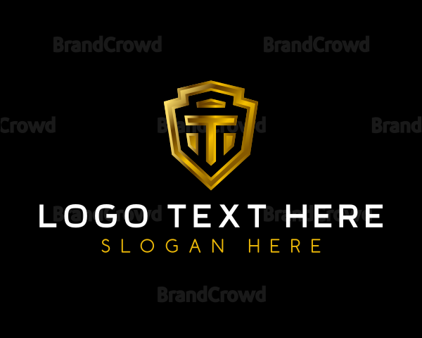 Luxury Premium Shield Letter T Logo