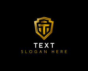 Luxury Premium Shield Letter T logo design