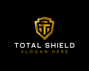 Luxury Premium Shield Letter T logo design