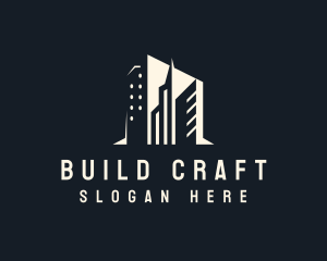 Skyscraper Real Estate Building logo design