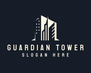 Skyscraper Real Estate Building logo design