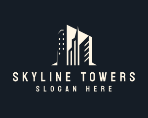 Skyscraper Real Estate Building logo design