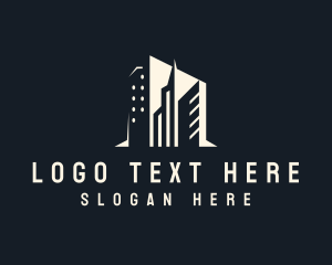 Building - Skyscraper Real Estate Building logo design