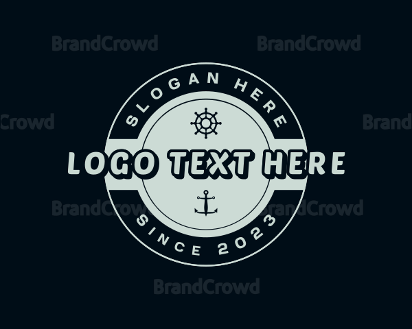 Nautical Ship Anchor Logo