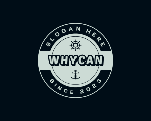 Steering Wheel - Nautical Ship Anchor logo design