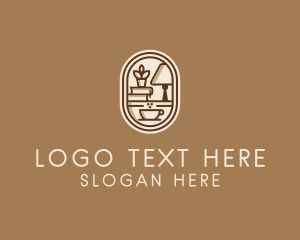 Study Lounge - Coffee Cafe Library logo design