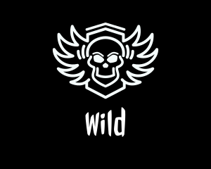 Undead - Skull Wing Bone logo design