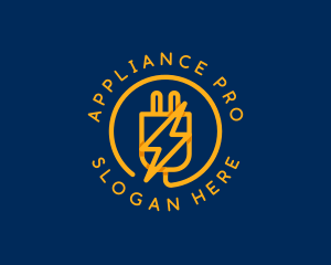 Appliance - Power Plug Bolt logo design